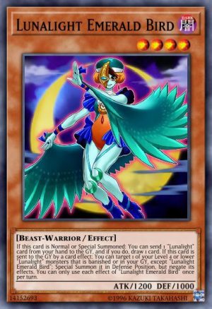 Lunalight Emerald Bird - (Legendary Duelists Sisters of the Rose) - (LED4-EN046) - (Rare)