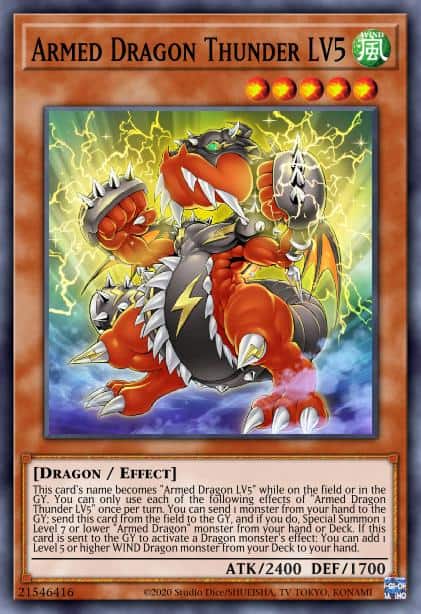 Armed Dragon Thunder LV5 - (2022 Tin of the Pharaoh's Gods) - (MP22-EN003) - (Common)