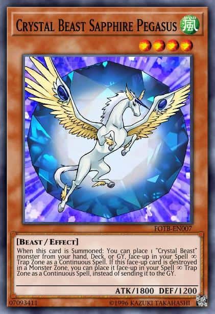 Crystal Beast Sapphire Pegasus - (Legendary Duelists Ancient Millennium) - (LED2-EN042) - (Common)