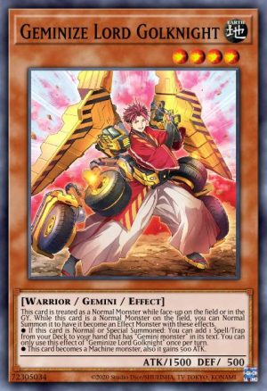 Geminize Lord Golknight - (Burst of Destiny) - (BODE-EN032) - (Common)