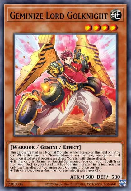 Geminize Lord Golknight - (Burst of Destiny) - (BODE-EN032) - (Common)