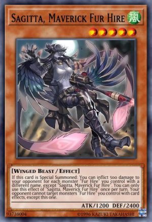 Sagitta, Maverick Fur Hire - (2019 Gold Sarcophagus Tin Mega Pack) - (MP19-EN250) - (Common)