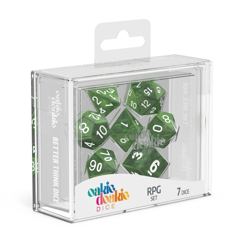 Oakie Doakie DICE RPG Set Marble: Green(7)