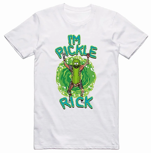 Rick and Morty Pickle Rick T-shirt White
